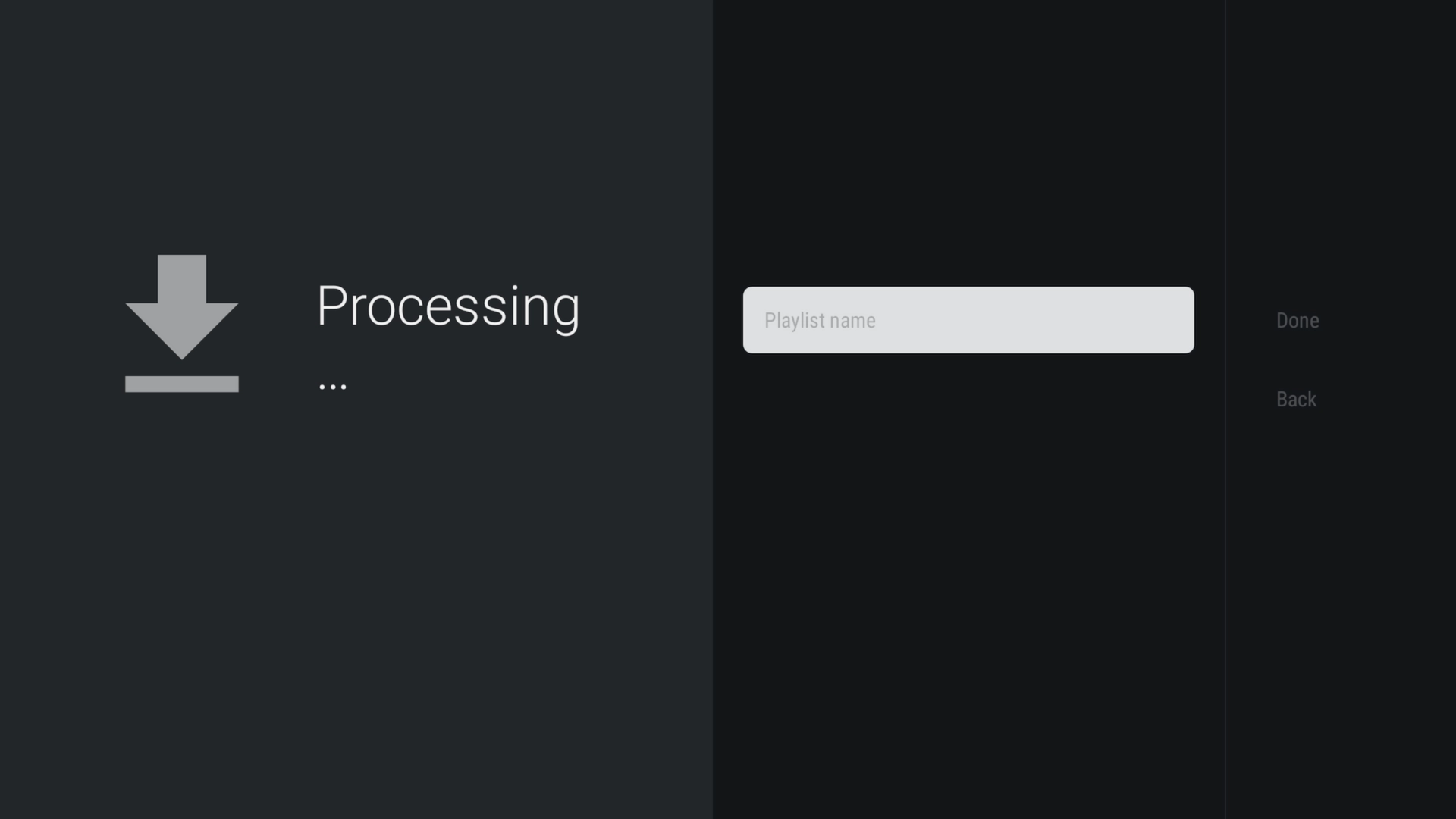 Processing playlist